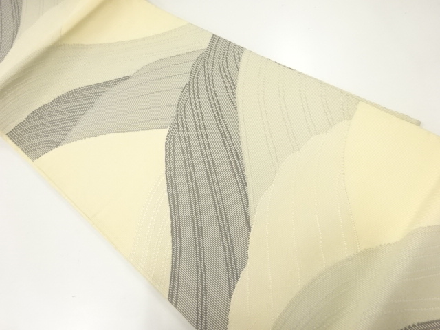JAPANESE KIMONO / ANTIQUE FUKURO OBI / SILK / WOVEN ROUGH WAVE